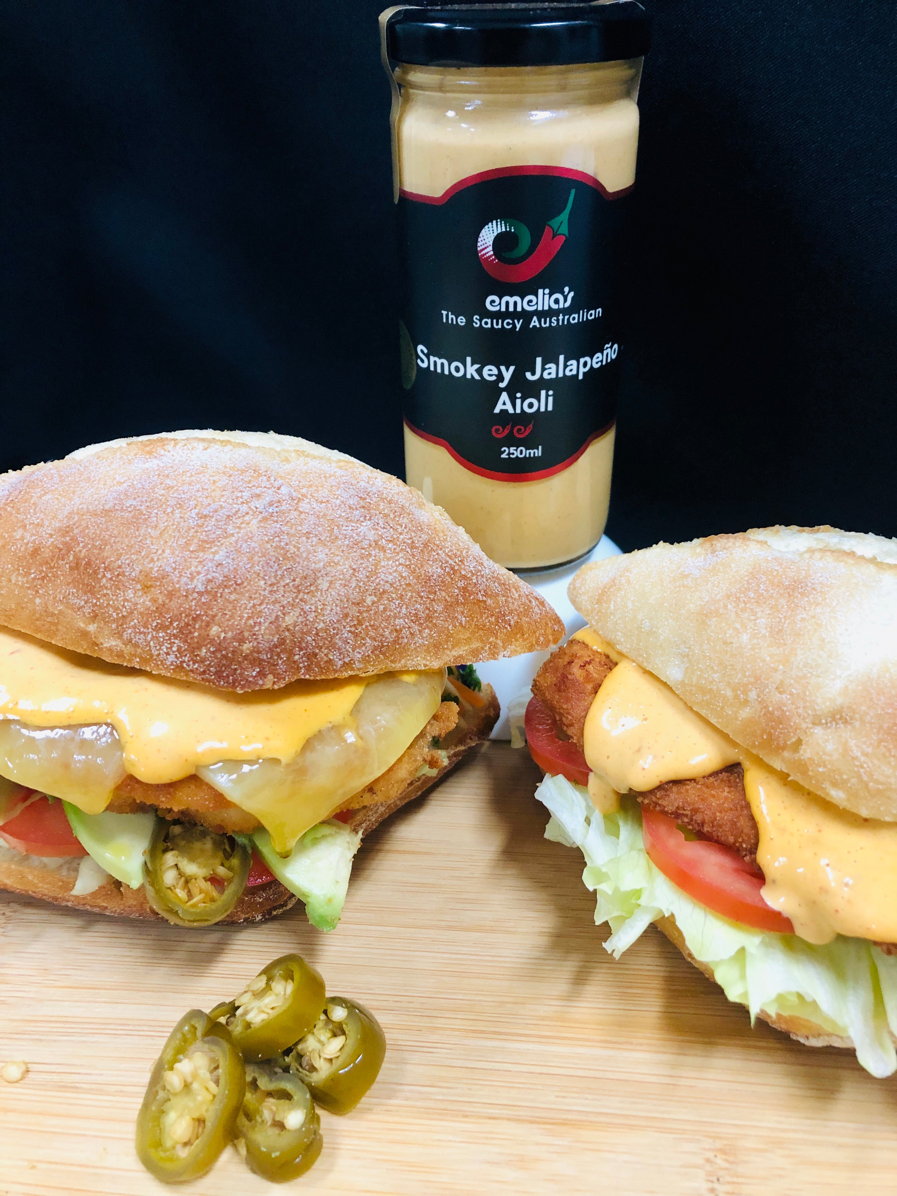 Mexican Chicken Burger with Emelia's Smokey Jalapeño Aioli – Emelia's The Saucy Australian