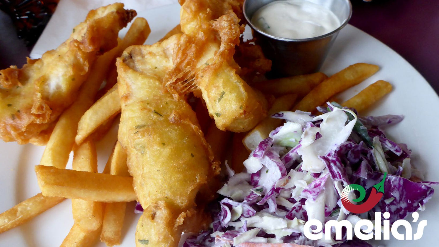 Easy fish and chips with dipping sauce