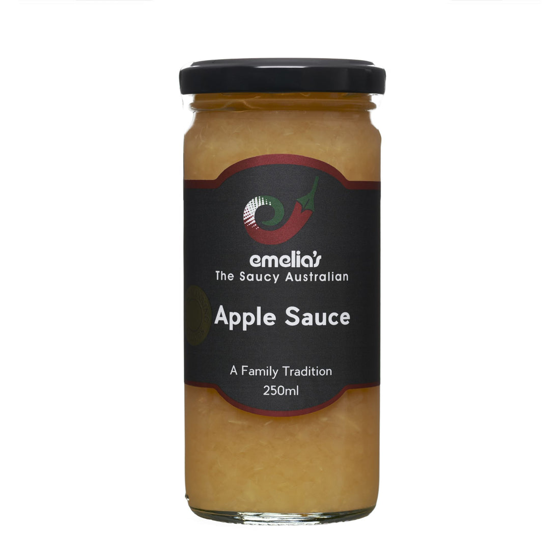 Australian Made, gluten free apple sauce facing forward